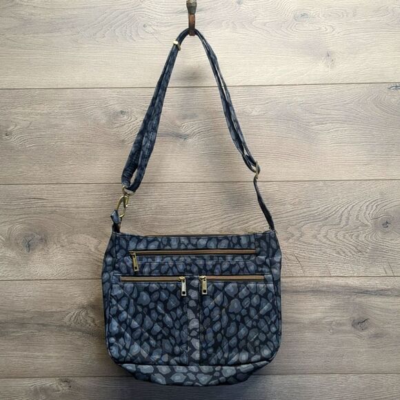 Travelon Leopard Crossbody Messenger Bag Purse - Picture 1 of 14